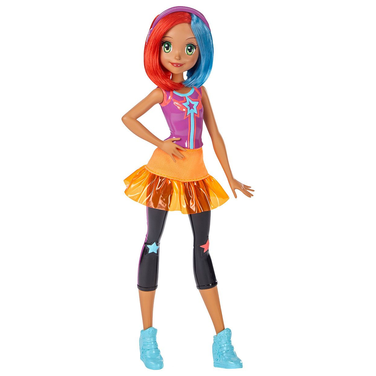 Кукла Виртуальный мир Подружка Барби в фиолетово оранжевой одежде