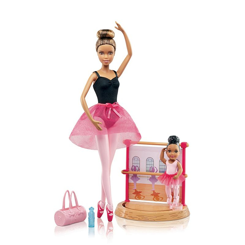 Игровой набор Балерина брюнетка с маленькой девочкой