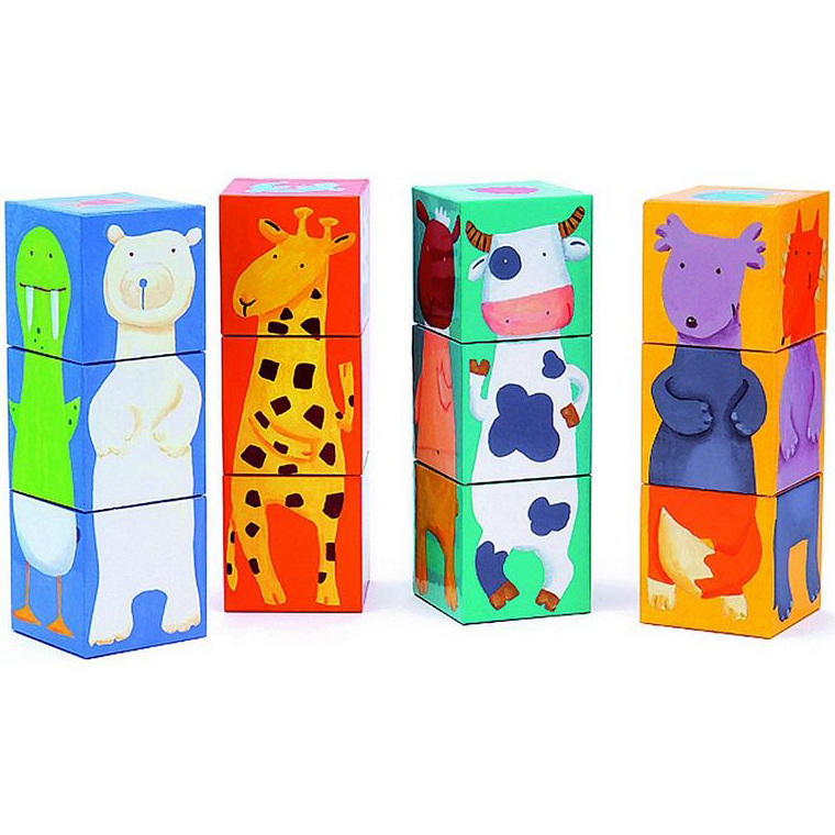 Кубики Животные - 12 шт