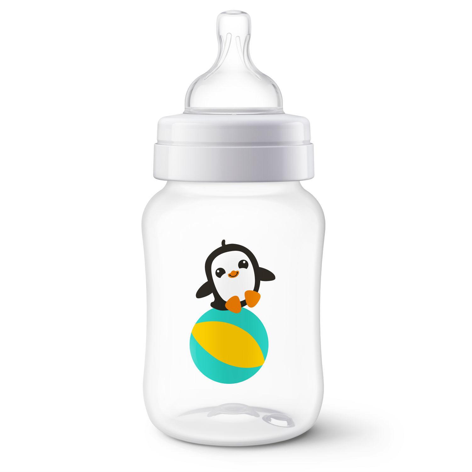 Детская бутылочка Classic+ c рисунком Пингвин - 260 мл SCF574/14